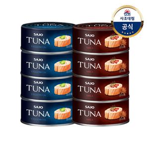 프리미엄 황다랑어참치 100g 4개 + 마라참치 100g 4개