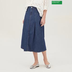뒷밴딩 A라인 데님 스커트 BASKA5531