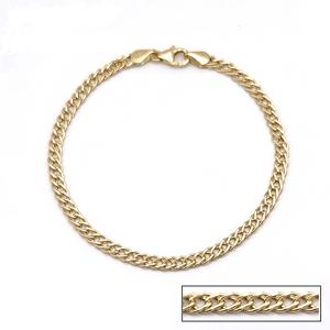 [GB] 이태리 더블 링크 커브 체인 14K GOLD 팔찌 LWB24039G