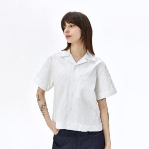 [최초가 99,000원]링클 오픈카라 셔츠_화이트
