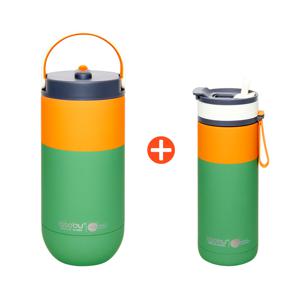 아소부 세라믹 스텐 진공 보온보냉 텀블러 600ml 아스펜 파스텔 1P + 900ml 오르빗 파스텔 1p
