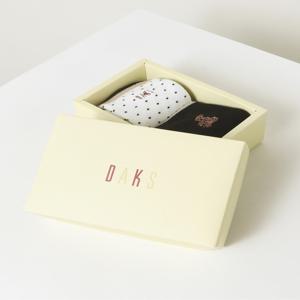 [선물포장/쇼핑백동봉] 닥스베어 자수 장식 여성중목 2족세트 DBSS4F403