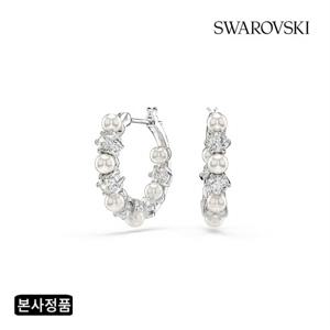 [사은* 증*]/본사정품] Matrix 로듐 크리스털 펄 후프 귀걸이 5709256