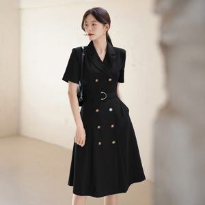 (~XXL까지) 칼렌시아 더블 버튼 D링 벨트 원피스 여름 하객룩 오피스룩 데이트 모임 미시 빅사이즈