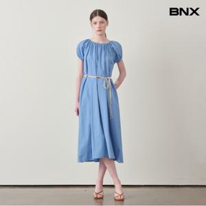 정상가:69,000원 ㅣ 퍼프 소매 벨트 레이어드 반팔 원피스 (BX2OP035L0)