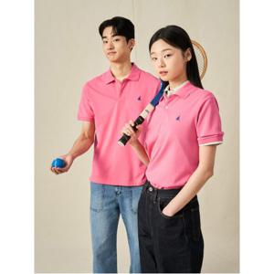 [Essential] 수피마 코튼 피케 티셔츠 - 코럴 (BC5242E117)