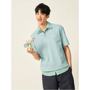 강연 밀라노 하프집업 스웨트 반소매 티셔츠  라이트 그린 (BC5442C19L)
