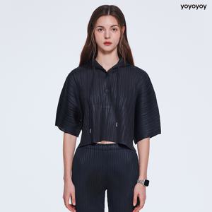 yoyoyoy [여성][최초가 129,000원] 후드 크롭 플리츠 블라우스_AI04WNPBL02