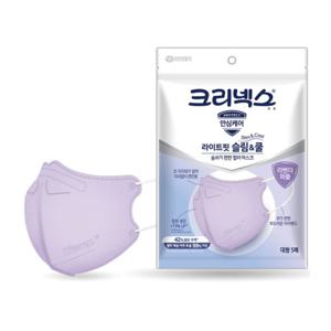 [롯데백화점]크리넥스 라이트핏쿨마스크 라벤더퍼플 5p