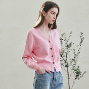 [최초가 : 49,000원]스탠다드핏 베이직 가디건 [핑크]_LMOCD01E1PK