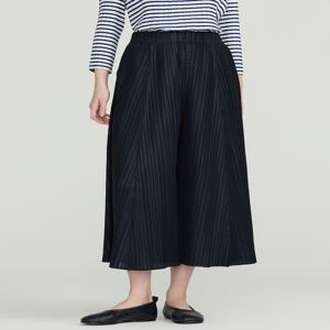 닥스 여성 DLPA5BP22BK [D-PLEATS] 블랙 플리츠 와이드핏 여름 밴딩 팬츠