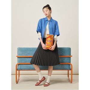 [25SS]리넨 반소매 셔츠  블루 (BF5365C01P)