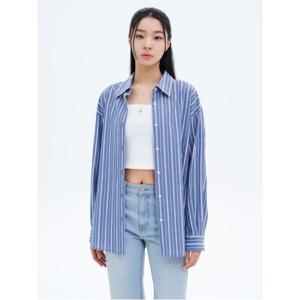 스트라이프 패턴 썸머 셔츠  블루 (325364LY5P)