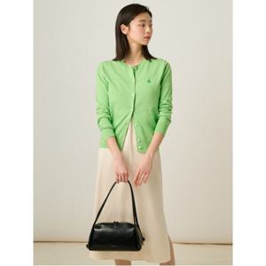 [25SS][Essential] 코튼 라운드넥 카디건  라이트그린 (BF515AE03L)
