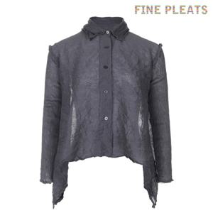 [FINE PLEATS] 피네 플리츠 A라인 숏 가디건 그레이