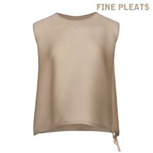 [FINE PLEATS] 피네 플리츠 민소매 스트링 탑 베이지