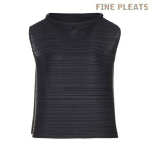 [FINE PLEATS] 피네 플리츠 하이넥 베스트 블랙