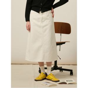 [25SS]A라인 롱 데님 스커트  화이트 (BF5327C021)