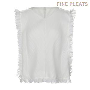[FINE PLEATS] 피네 플리츠 슈슈 민소매 탑 화이트