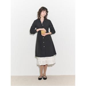 [25SS][B. my] 볼륨 소매 미디엄 기장 원피스  블랙 (BF5271N015)
