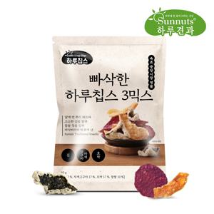 [하루견과] [1+1] 빠삭한 하루칩스 3믹스 60g /김부각/호박부각/자색고구마부각 (소비기한25/11/05)