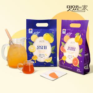 쌍계명차 달콤톡톡 꿀자몽청/꿀유자청 25포입 1+1