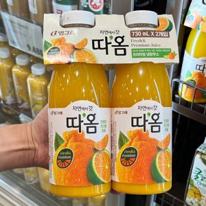 빙그레 따옴 청귤&한라봉 730ml x 2 / 천혜향