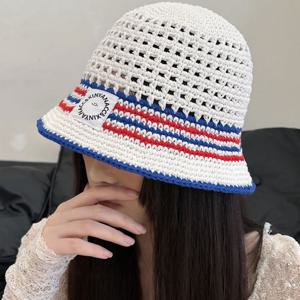썸머 마린 버킷햇 헬렌 벙거지 스트라이프 밀짚 썬 모자