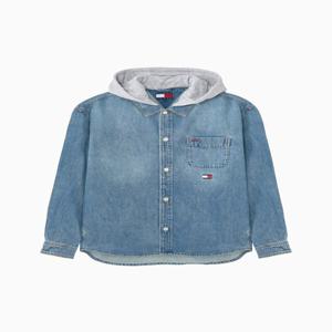 남여공용 TOMMY 패치 후드 데님 셔켓 T32F0NJC14TMT2