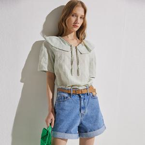 [최초가:219000원] 나이스클랍 러플 블라우스 N232MWB426