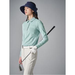 (BJ4241A71L)[Essential] 여성 베이직 칼라 긴팔티셔츠  라이트 그린
