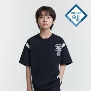 [내셔널지오그래픽키즈] K252UTS140 프로즌 쿨웨이브 컬러블럭 우븐 반팔