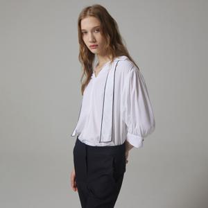 [최초가:179000원] 나이스클랍 타이 브이넥 카라 블라우스 N233MWB704