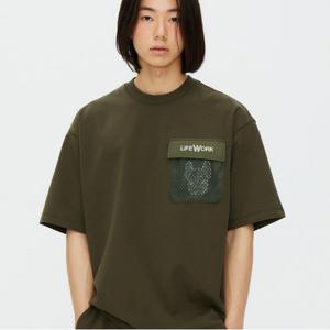 [라이프워크] 남성 우븐 메쉬포켓 반팔 티셔츠_LW232TS452