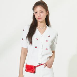 [플라스틱아일랜드] 체리자수 가디건 PR2KG562