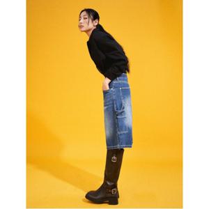 워크포켓 버뮤다 데님 팬츠  블루 (165325APMP)