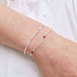 [조유리, 강민아, 이재인, 레드벨벳 슬기, 르세라핌 은채, 빌리 츠키 착용][sv925] pipe bead bracelet