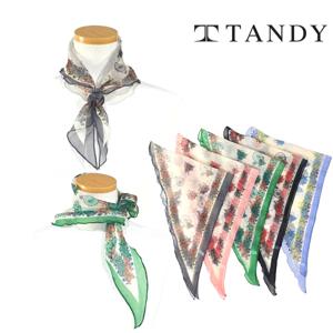TANDY 삼각 플로라 싸이클 시원한소재 스카프 &미니펄 스카프 1+1 세트