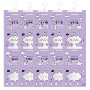 [습기제로]NEW 200g 대용량 제습제 라벤더향 옷걸이형 10개(제습제10개+전용옷걸이10개)