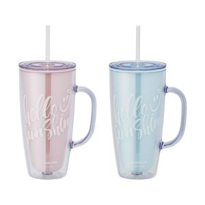 락앤락 더블월 손잡이 콜드컵 720ml 라이트블루/핑크