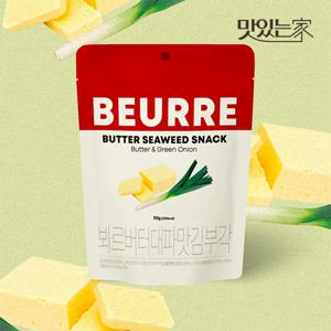 뵈르 버터 김부각 버터대파맛 50g*4개 술안주