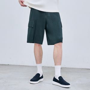 yoyoyoy [남성][최초가 110,000원] 아웃포켓 버뮤다 플리츠 팬츠_AJ04MNPSL02