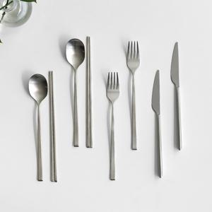 히어 2인 수저, 커트러리 세트 2종 택1 Silver