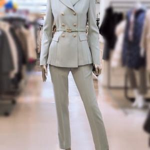 MYAGWJ/P1030 더블버튼 페플럼 정장세트