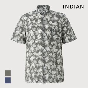 [INDIAN] 알로하 프린트 반팔셔츠_MITNS3M4101