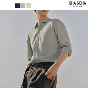 [홈쇼핑인기]남성 린넨 블렌디드 셔츠 1종