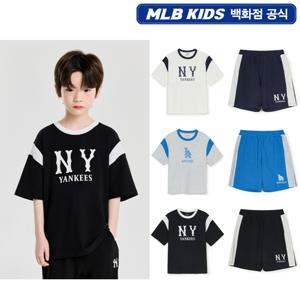 [MLB키즈] 바시티 배색 레터 로고 티셔츠세트 7ATSV0253SET