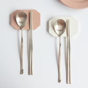 Satin gold 수저 세트