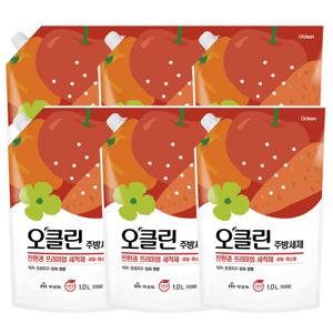 오클린 친환경 주방세제 리필 1L x 6개