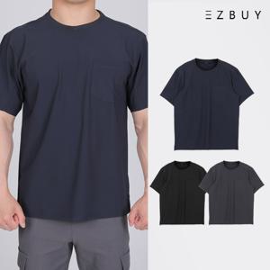 탄탄핏 남성 기능성 쿨티 기본 무지 포켓 반팔 라운드 티셔츠(KP31LT039M)